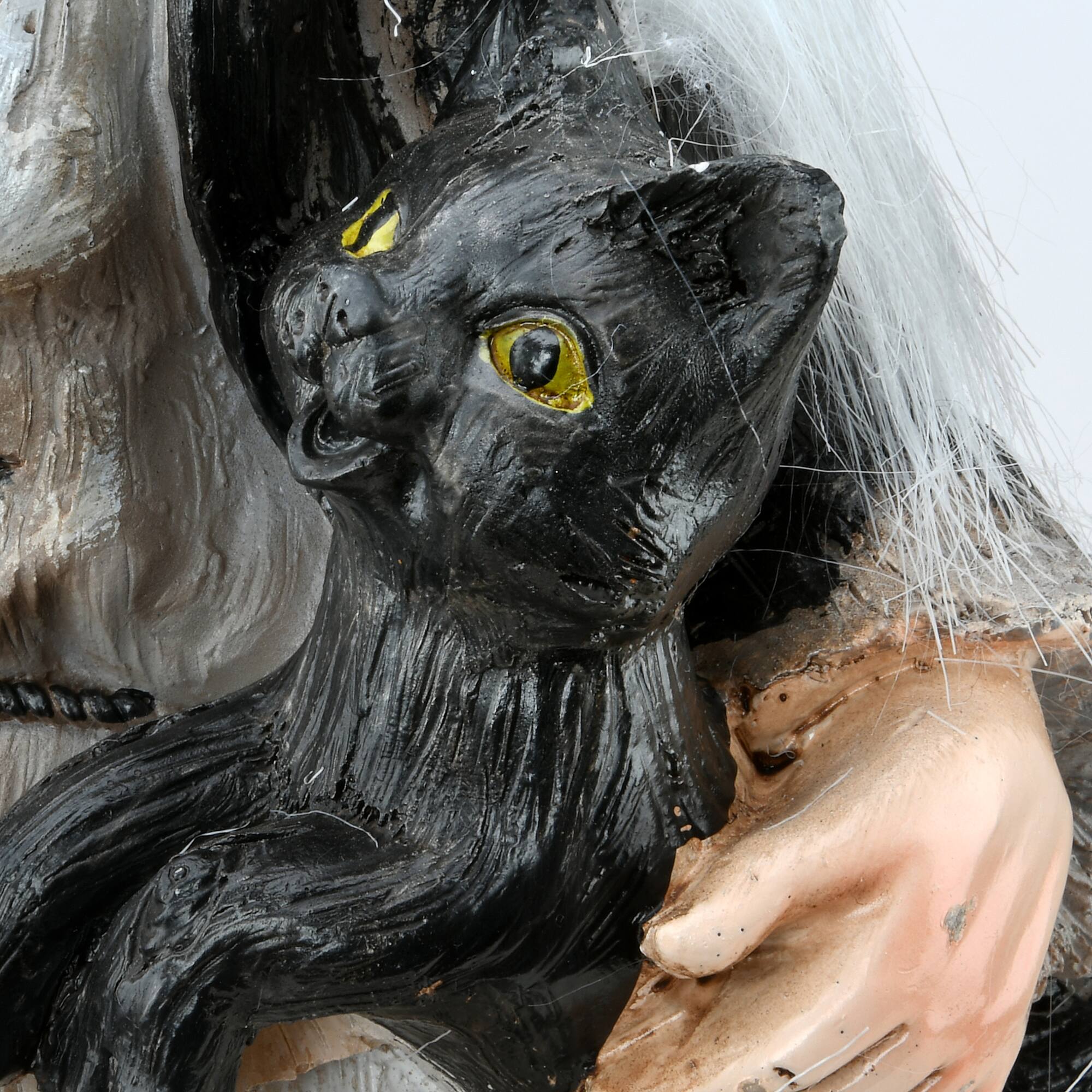 18" Witch Holding Broom Tabletop Décor